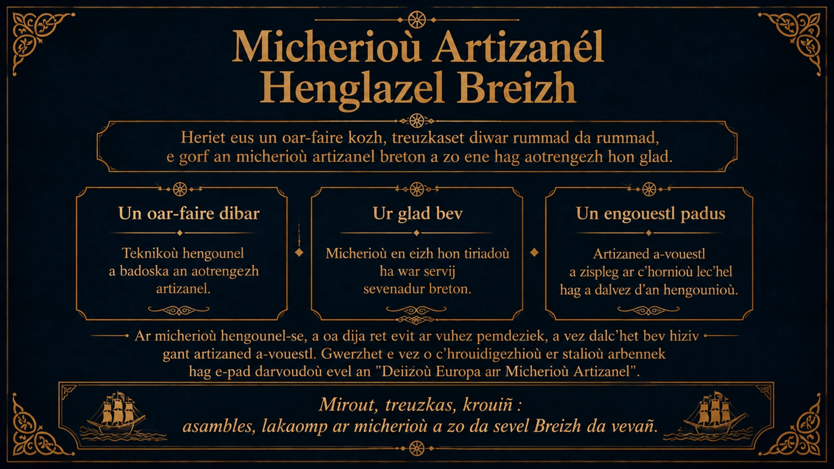 Micherioù artizanel hengounel Breizh