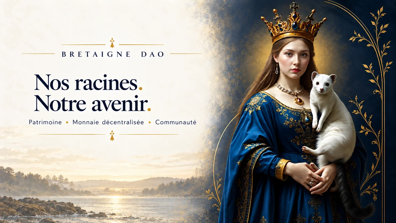 Bretaigne DAO. Nos racines. Notre avenir. Anne de Bretagne et son hermine.