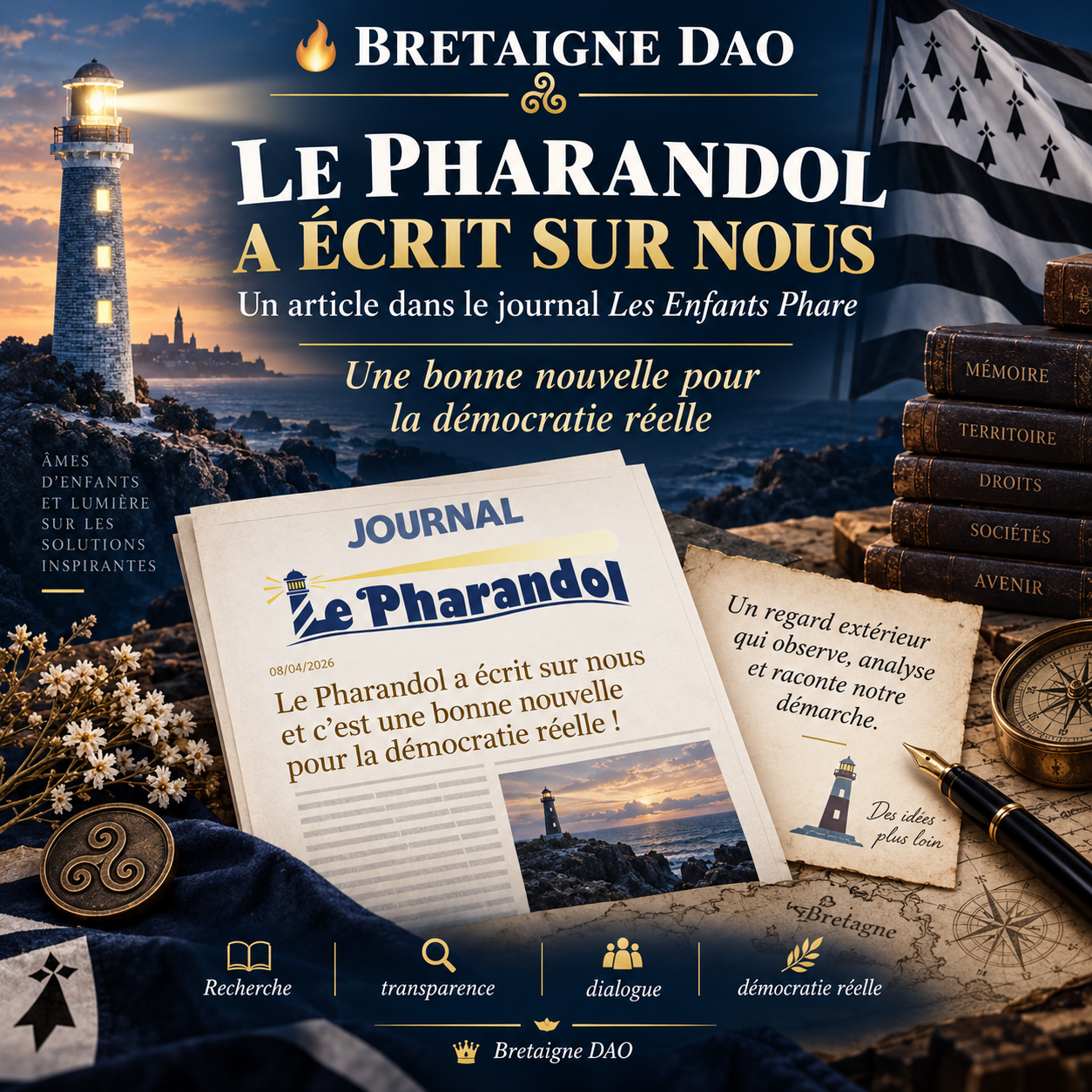 Le Pharandol en deus skrivet diwar hor penn, hag ur c’heloù mat eo evit an demokratelezh wirion !