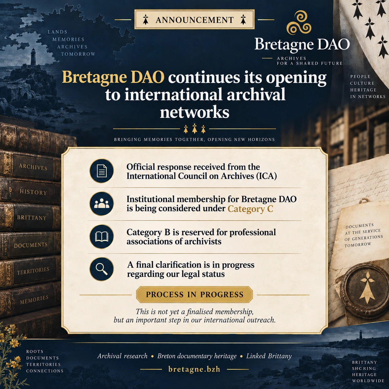 Bretaigne DAO continues opening up to international archival networks