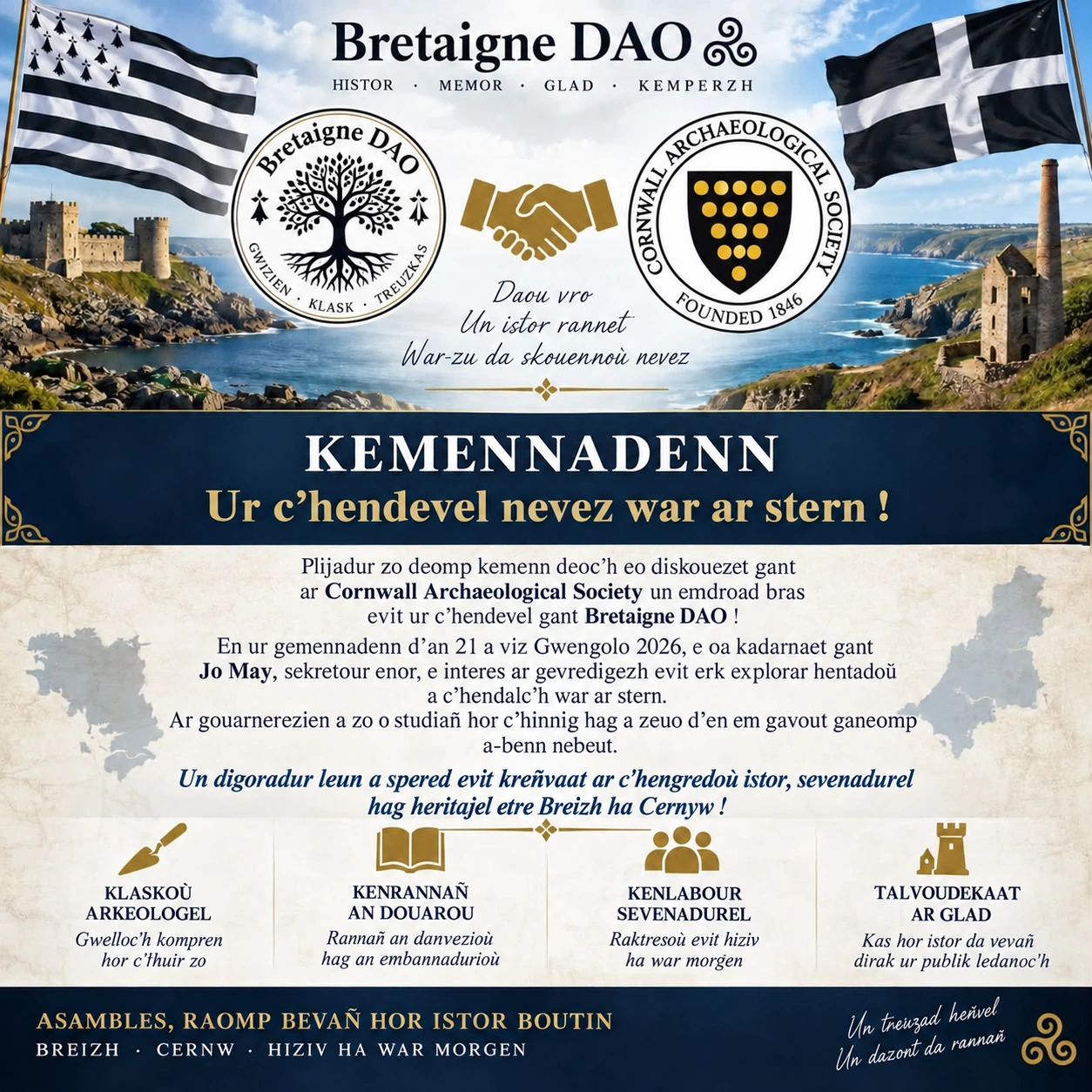 BREIZH × KERNOW — ur c’henlabour nevez en dazont
