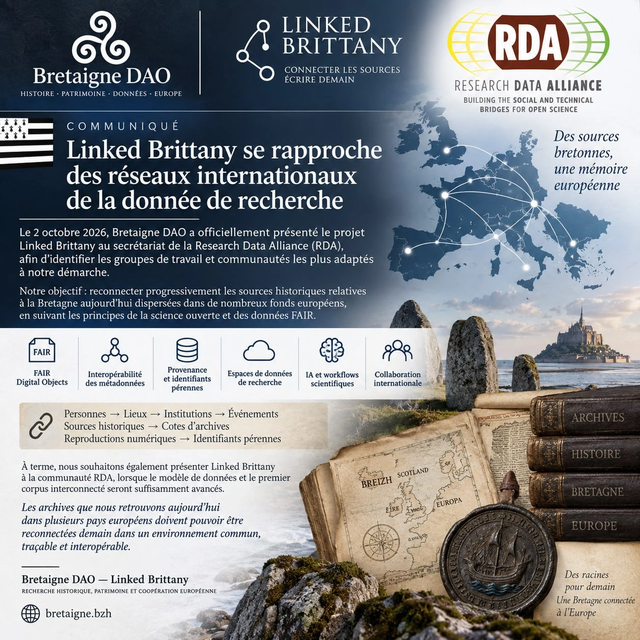 🌍📚 Linked Brittany se rapproche des réseaux internationaux de la donnée de recherche