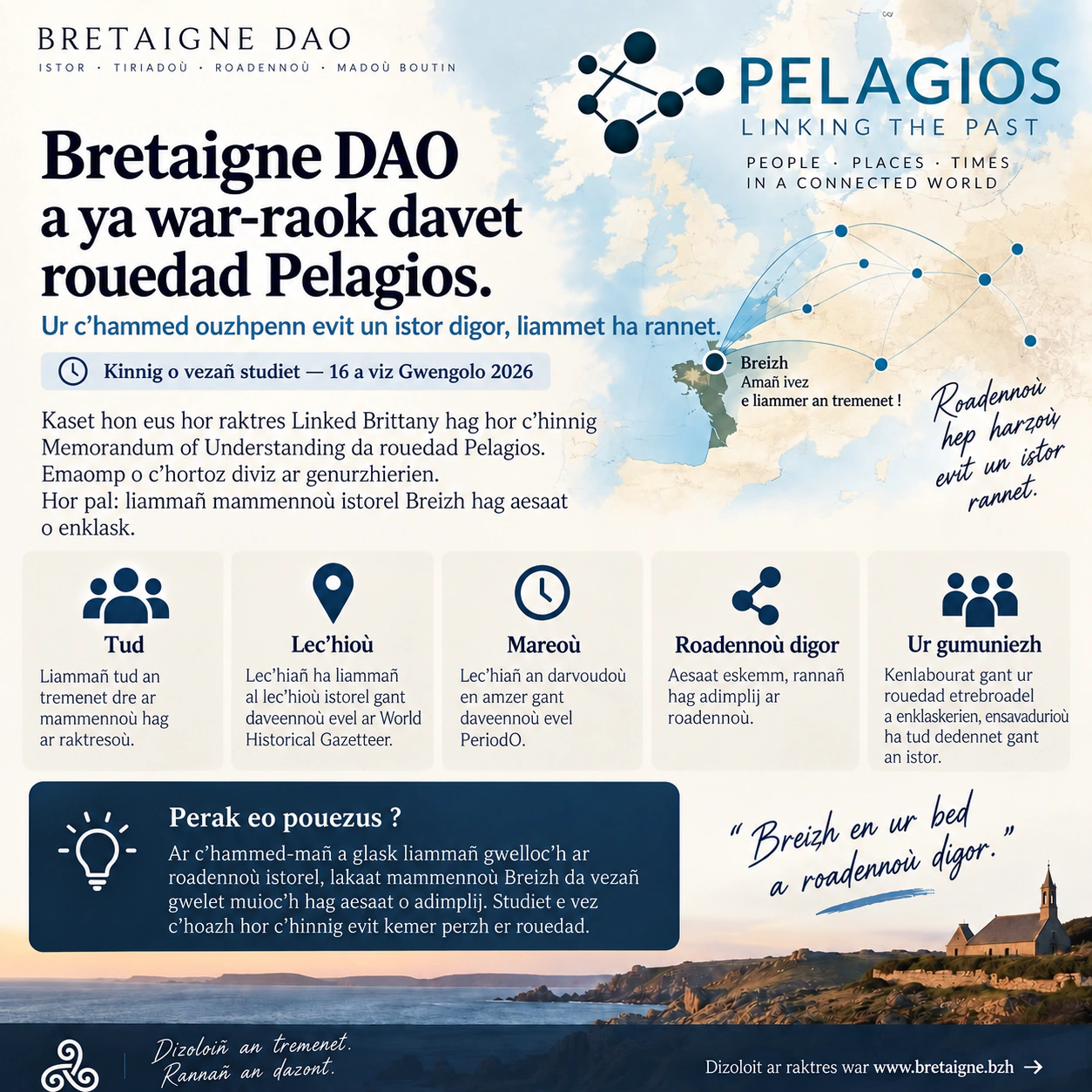 Linked Brittany : Bretaigne DAO a ya war-zu rouedad Pelagios