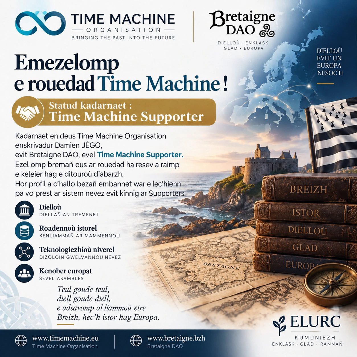 Bretaigne DAO a ya e-barzh rouedad Time Machine evel Supporter