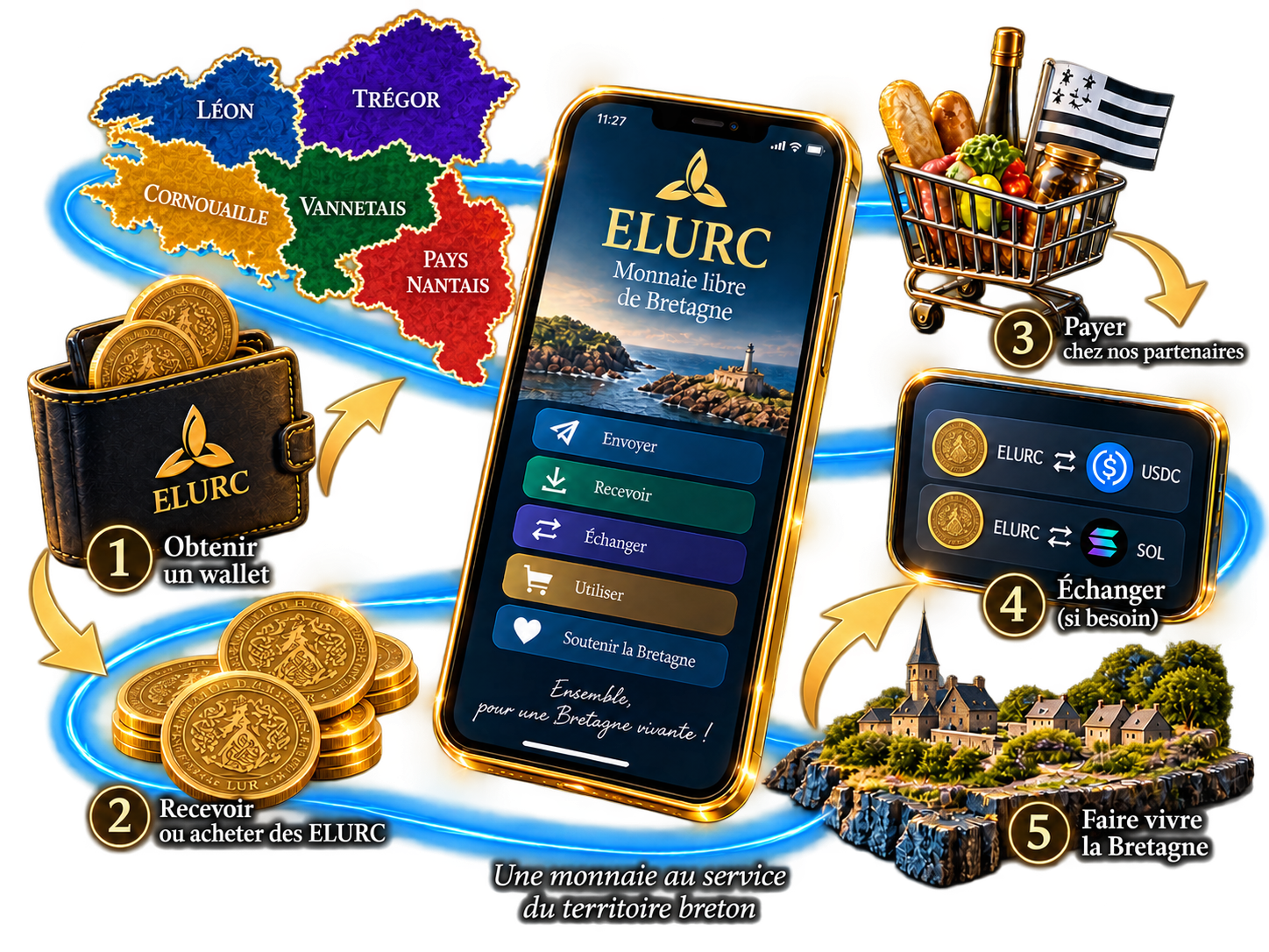 Parcours visuel pour utiliser l’ELURC